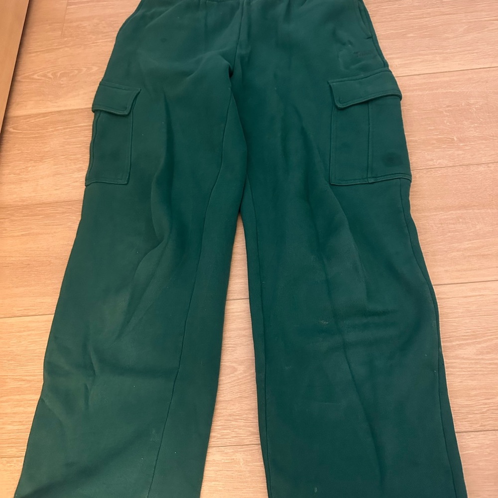Green TNA sweat fleece Cargo Pants